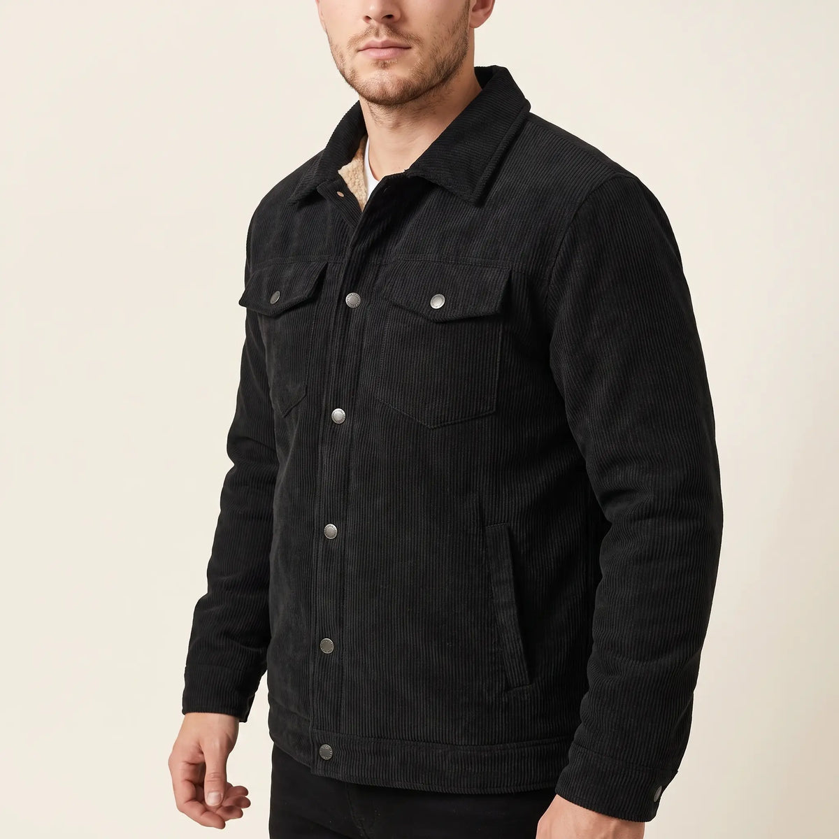 Men's Fleece-Lined Textured Jacket