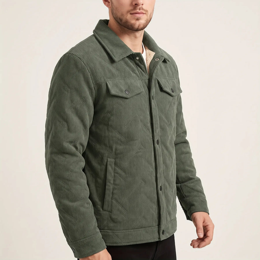 Men's Fleece-Lined Textured Jacket