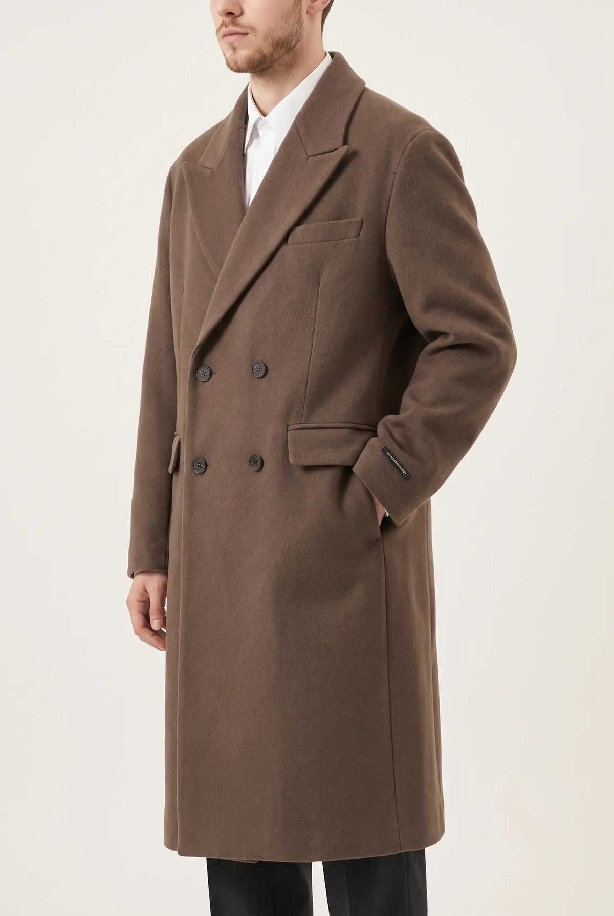 Men's Tailored Mid-Length Overcoat