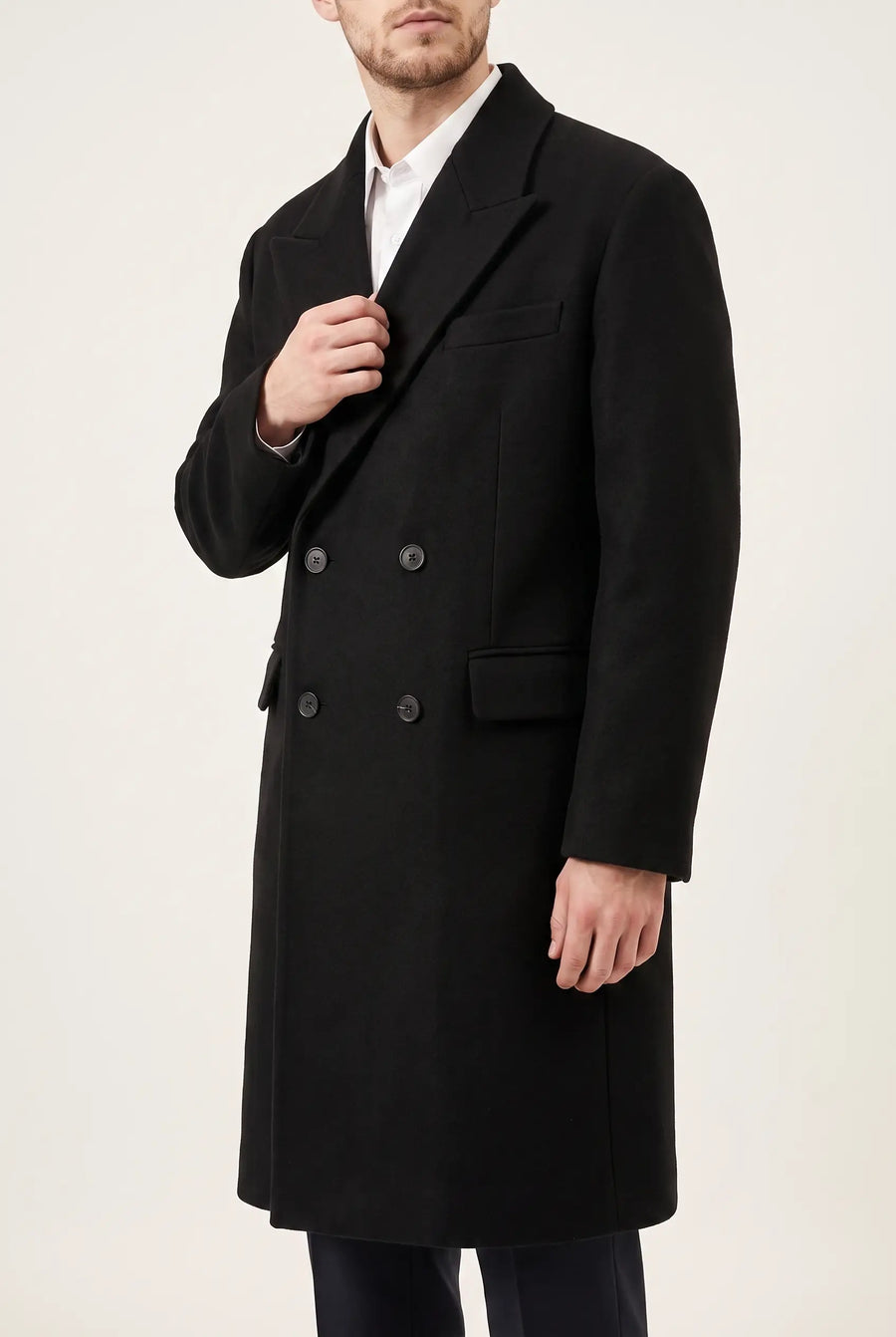 Men's Tailored Mid-Length Overcoat