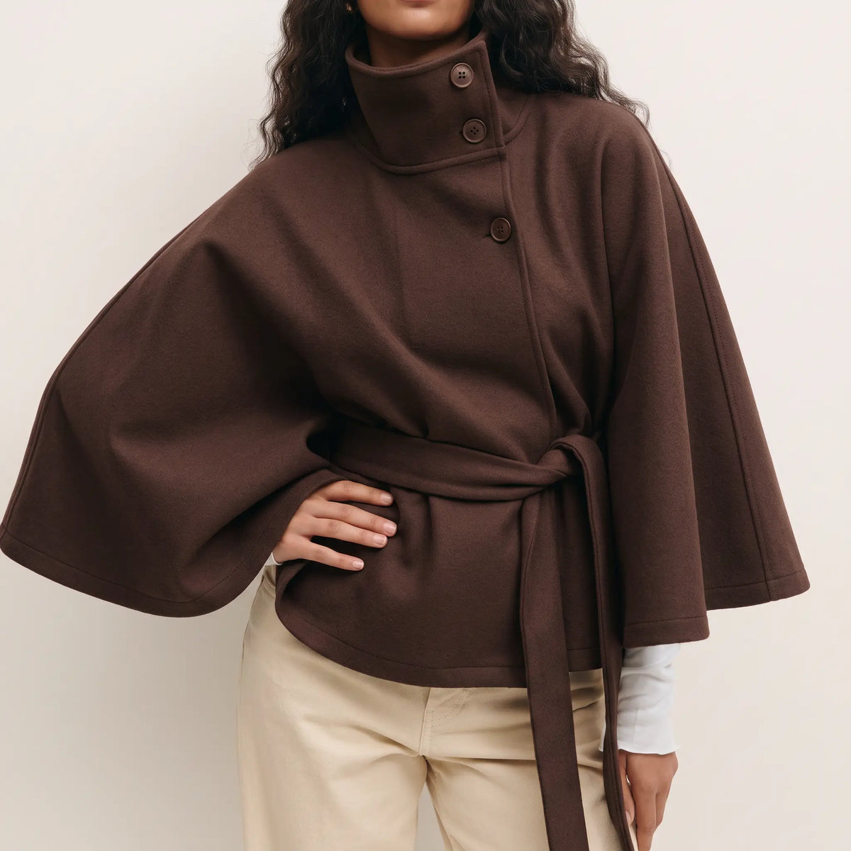 Women's Belted Cape Jacket