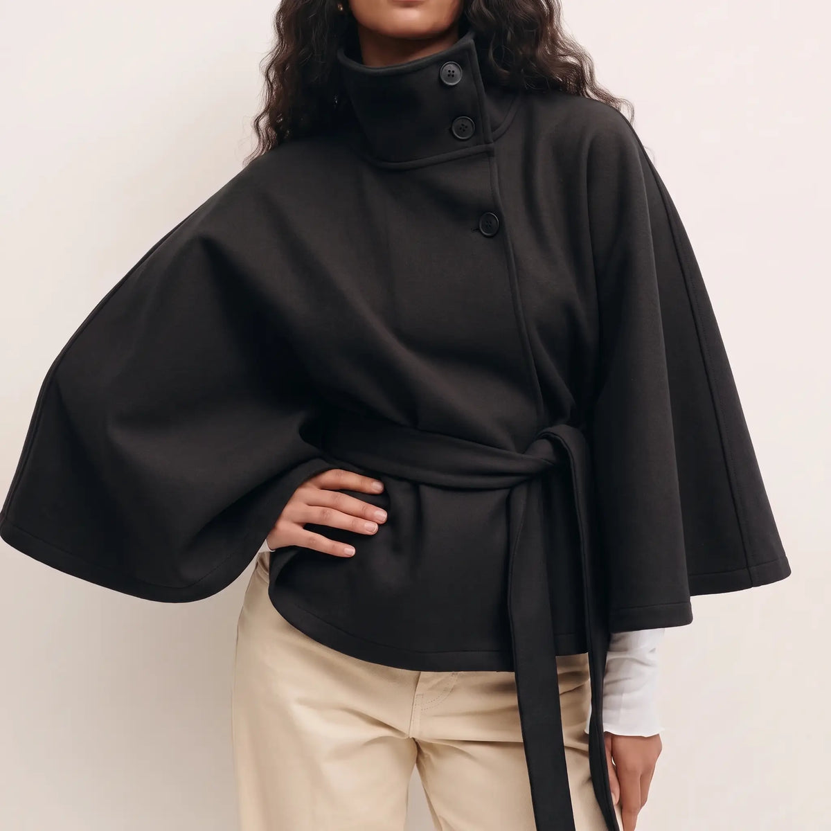 Women's Belted Cape Jacket